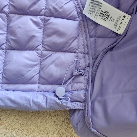 Athleta Whisper Featherless Puffer Jacket Madeira purple size Small Petite - Picture 8 of 9